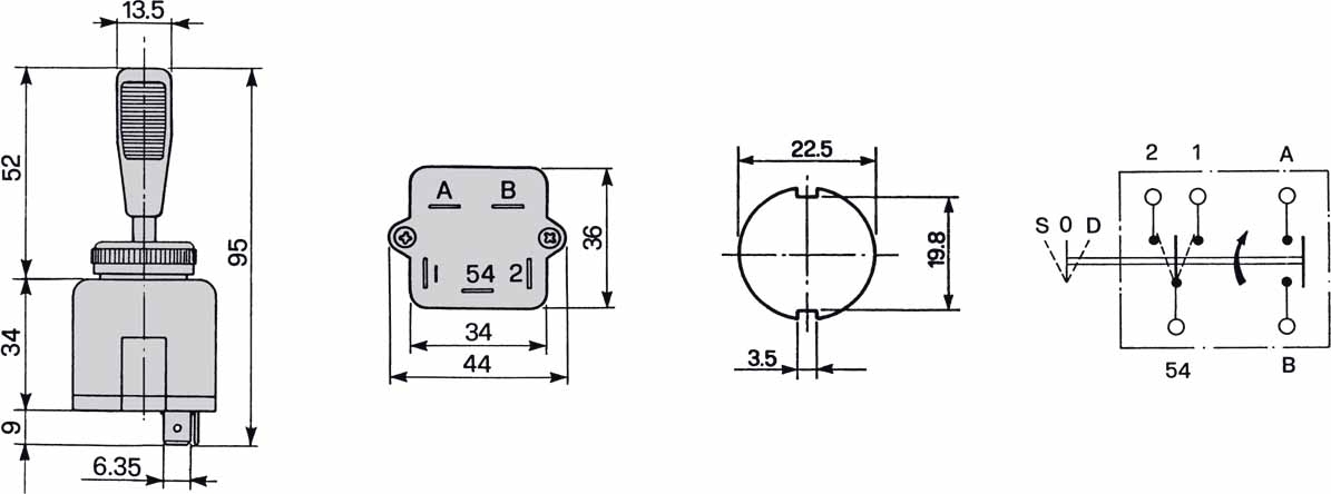 Commutateur de clignotants COBO Réf : 100131 15.104.000_DS_GRP